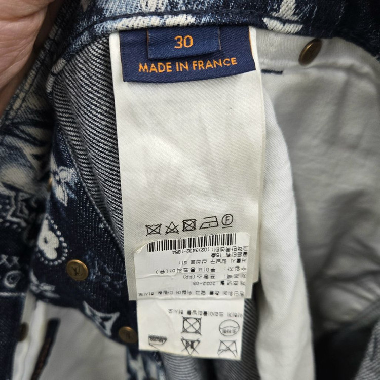 (M&30)루이비통 LV 반다나 모노그램 데님 반팔 셔츠 반바지 셋업 이미지