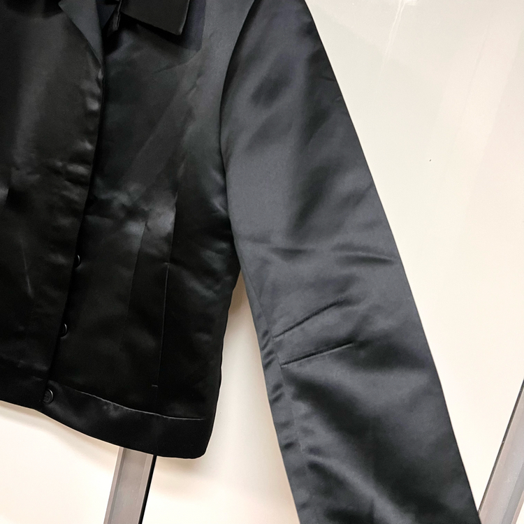클럽모나코 CLUB MONACO 새틴 자켓 블랙 검정 실키 광택 이미지
