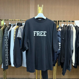 (110)발렌시아가 프리 자수로고 유니핏 반팔 티셔츠오버핏 이미지