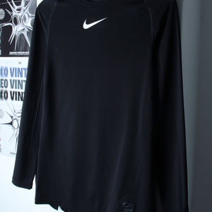 (L-XL) 나이키 긴팔티셔츠 기능성 블랙 스우시 이미지