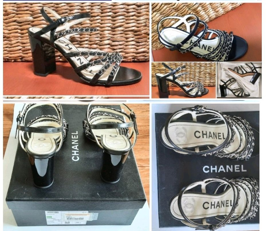 Chanel Lady Sandal 고급가죽 제품 램스킨 구두사이즈 37C 한국표준 230~240 이미지