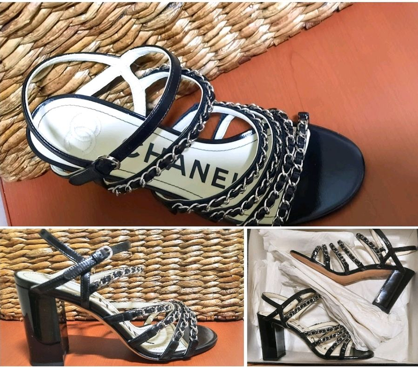 Chanel Lady Sandal 고급가죽 제품 램스킨 구두사이즈 37C 한국표준 230~240 이미지