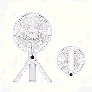 (새상품) 저소음 무선 접이식 탁상용 손선풍기 16cm 휴대용 선풍기 BLDC모터 화이트 이미지