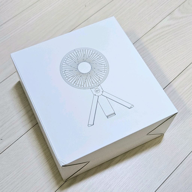 (새상품) 저소음 무선 접이식 탁상용 손선풍기 16cm 휴대용 선풍기 BLDC모터 화이트 이미지