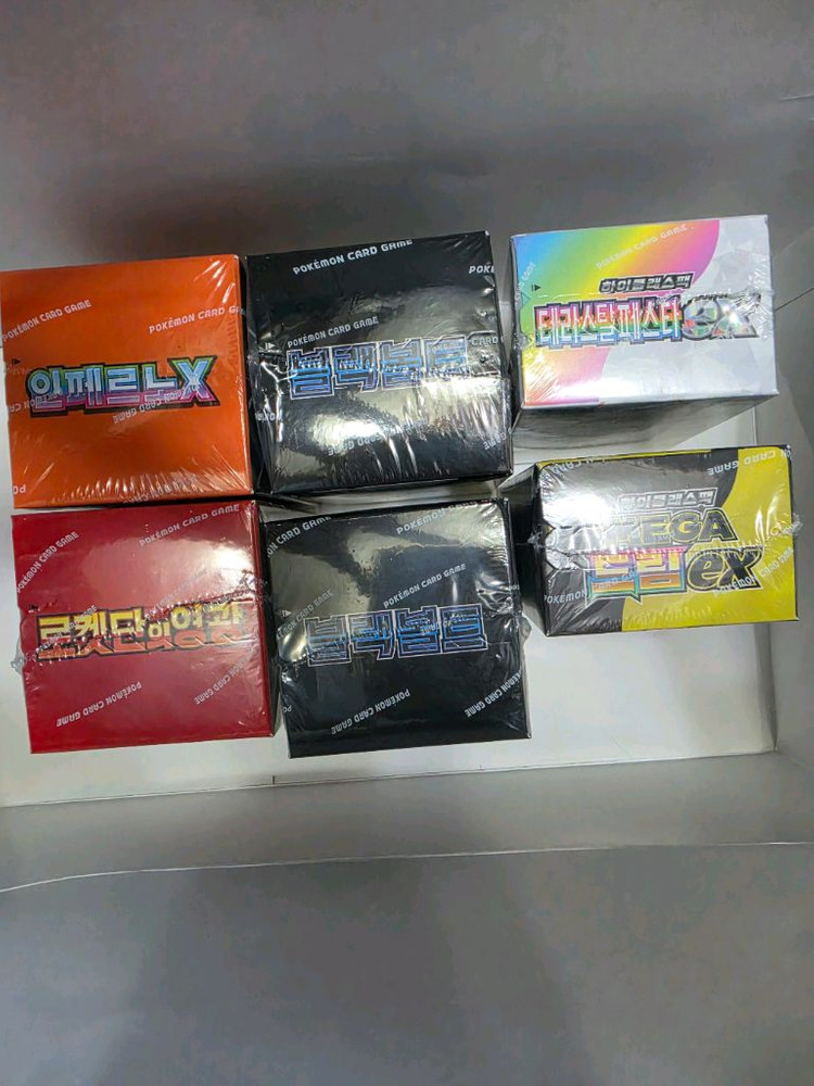 포켓몬카드 미개봉 박스(인페르노x, 메가드림ex, 테라스탈페스타, 블랙볼트, 로켓단의 영광) 판매합니다 슈링크O 이미지