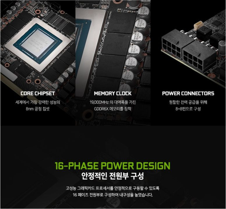 이엠텍 3080 블랙에디션OC 10G 박풀판매합니다 이미지