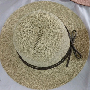 유아리본 포인트 밀짚 페도라 이미지