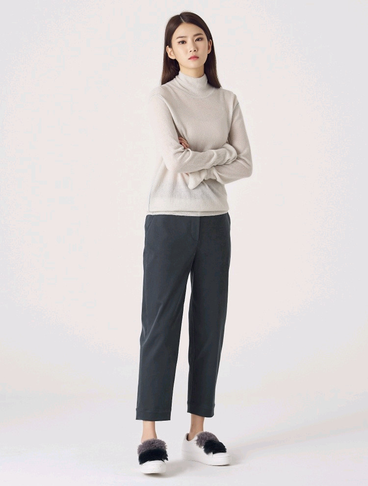 구호(KUHO) 테이퍼드 핏 팬츠 블랙(차콜) 이미지