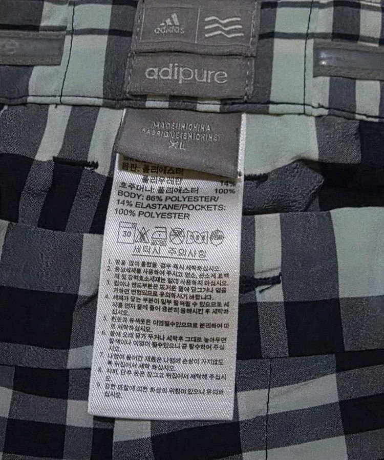 여름용 아디다스 아디퓨어 체크 골프 팬츠 XL 이미지