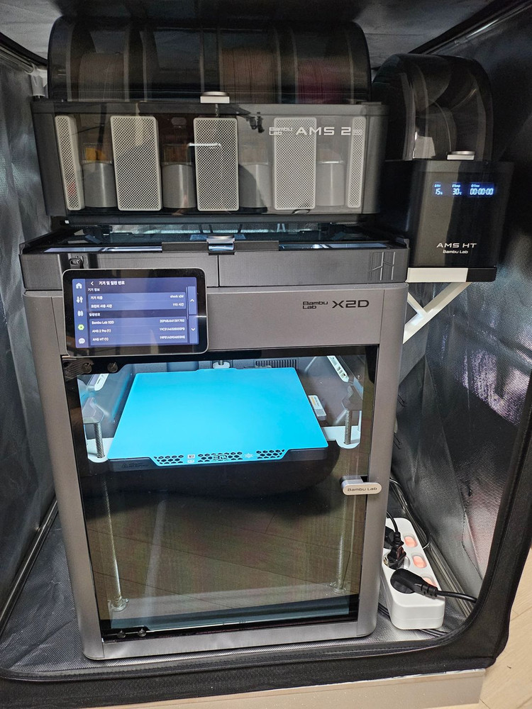 3D 프린터 뱀부랩 X2D 콤보 + AMS HT, 트랙스위치, 노즐 등등 풀악세사리 이미지