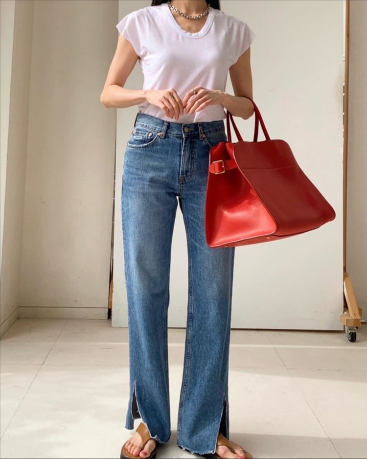 r2w Lolea slit denim 레투 데님 이미지