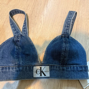 CK캘빈클라인 여 미드블루 데님 브라렛 xs 이미지