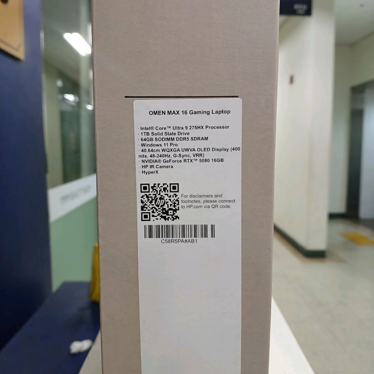 HP 울트라9 275HX 64G RTX5080 미개봉 노트북 팝니다. 수원 이미지