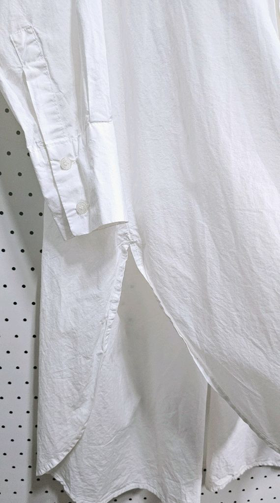 DRESS UP 화이트 롱 셔츠 원피스 A라인 카라원피스 이미지