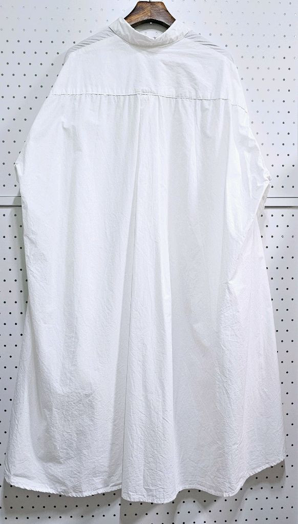 DRESS UP 화이트 롱 셔츠 원피스 A라인 카라원피스 이미지