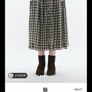 DOEN 톰그레이하운드 파비엔느 체크 롱 스커트 이미지