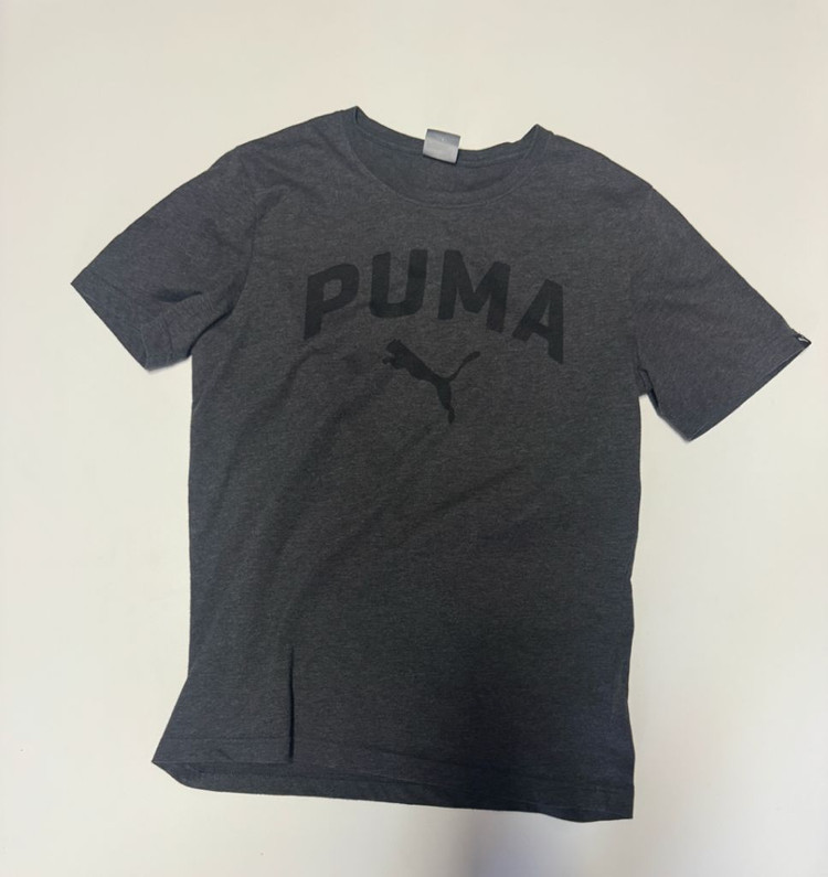 푸마 Puma 빅 로고 코튼 혼방 반팔 티셔츠 M ~ L 차콜 이미지