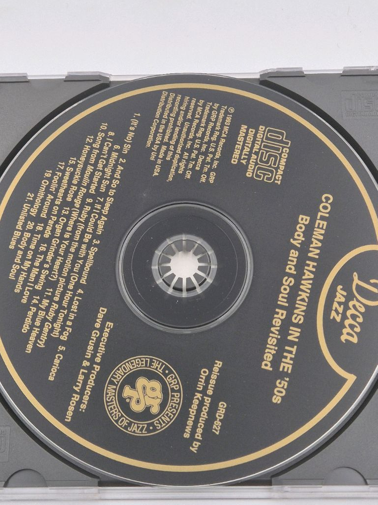 Coleman Hawkins Body And Soul Revisited 재즈 CD 이미지