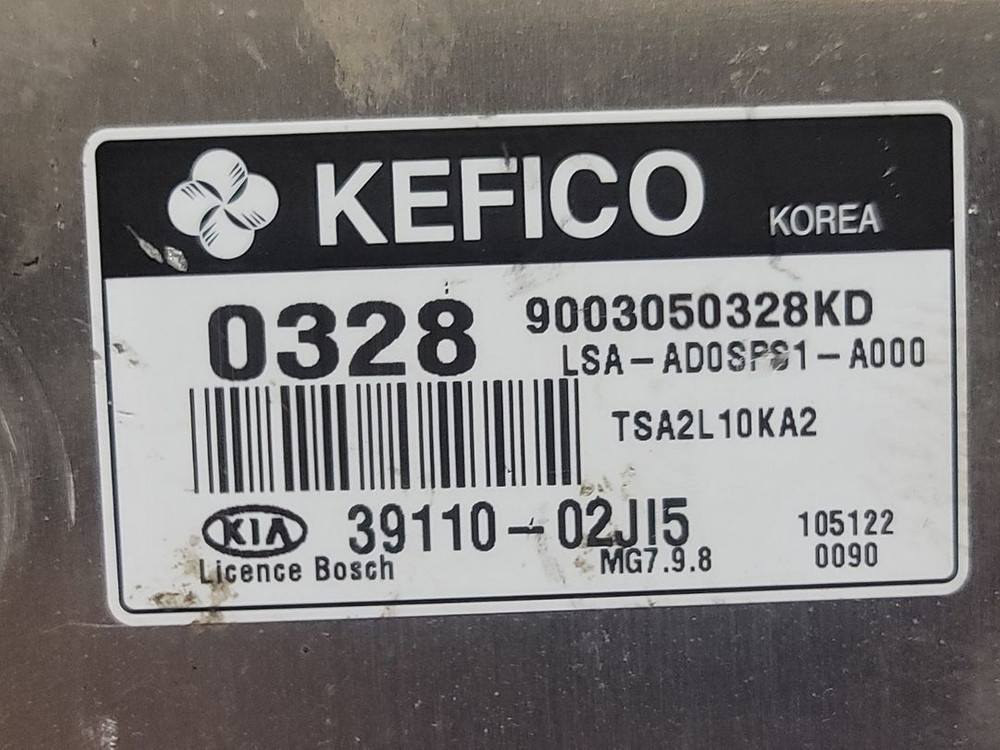 (중고) 기아 뉴모닝 중고 ECU 39110-02JI5 / 3911002JI5 / 39100-02JI5 // 391 이미지