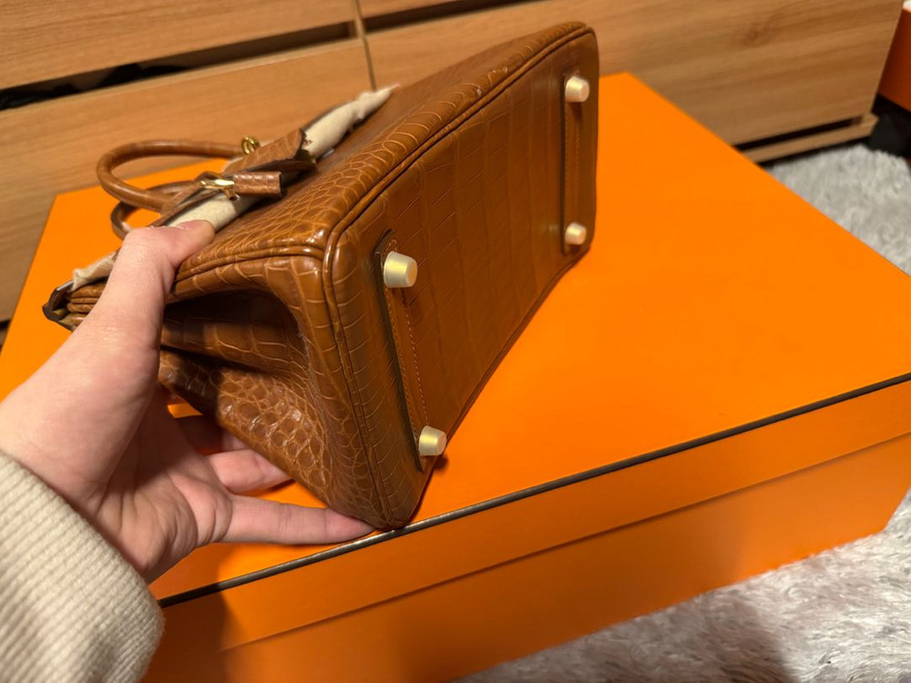 벌킨, 버킨25 올수공 엘리게이터 하드웨어 금장 이미지