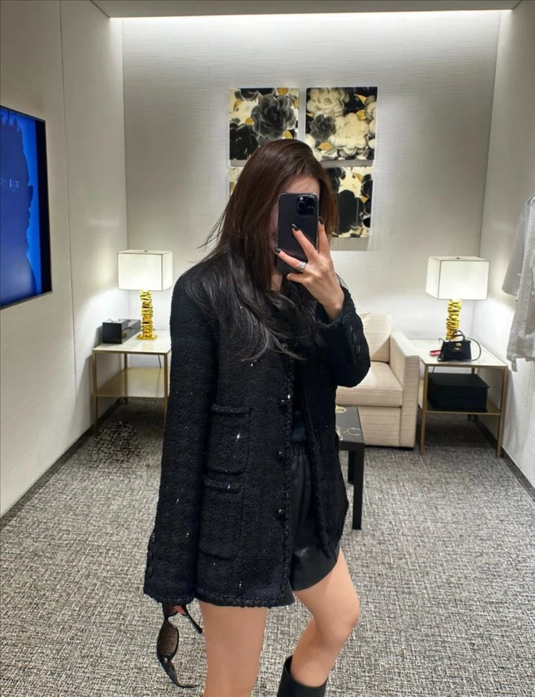 더로랑 포포자켓 트위드 paris 4 pocket jacket (새상품) 이미지