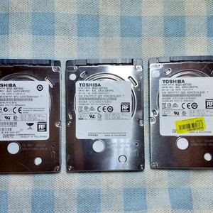 노트북하드 500GB 2.5인치 도시바 슬림 3개 일괄판매 이미지