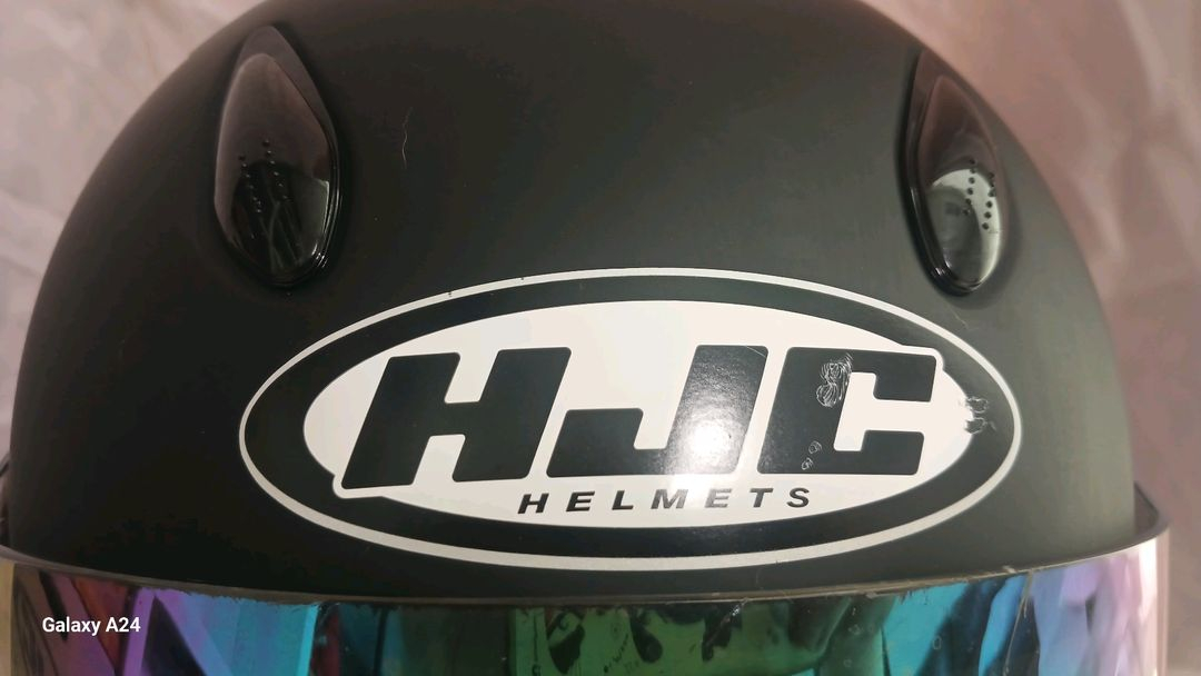 홍진(HJC)의 오픈페이스 오토바이 헬멧 HJC CH-5 무광 블랙 모델(S)+레인보우 이리듐(미러) 실드국내에서 이미지