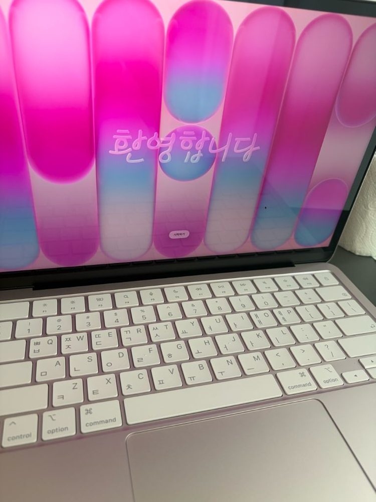 맥북에어 네오 13인치 블러시 8 / 256 사이클2회 효율100% 단순개봉급 A3404 이미지