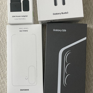 (미개봉)갤럭시 S26 512GB 화이트+정품케이스+어댑터+버즈3 이미지