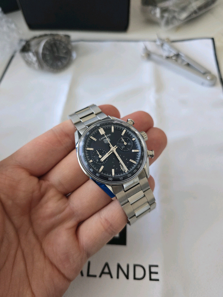태그호이어 까레라 글라스박스 39mm 청판 이미지