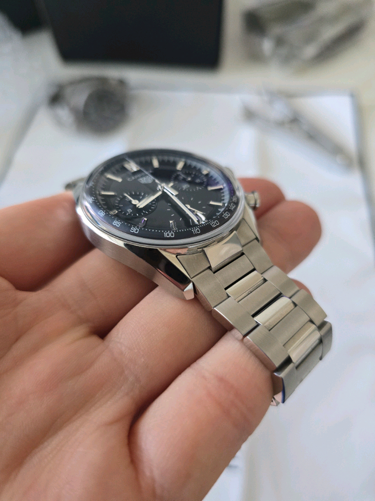 태그호이어 까레라 글라스박스 39mm 청판 이미지