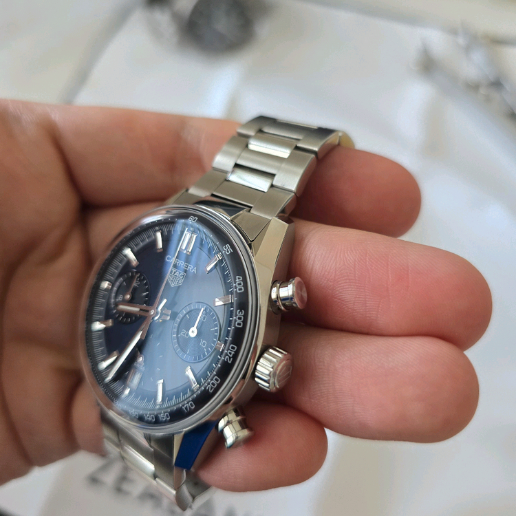 태그호이어 까레라 글라스박스 39mm 청판 이미지