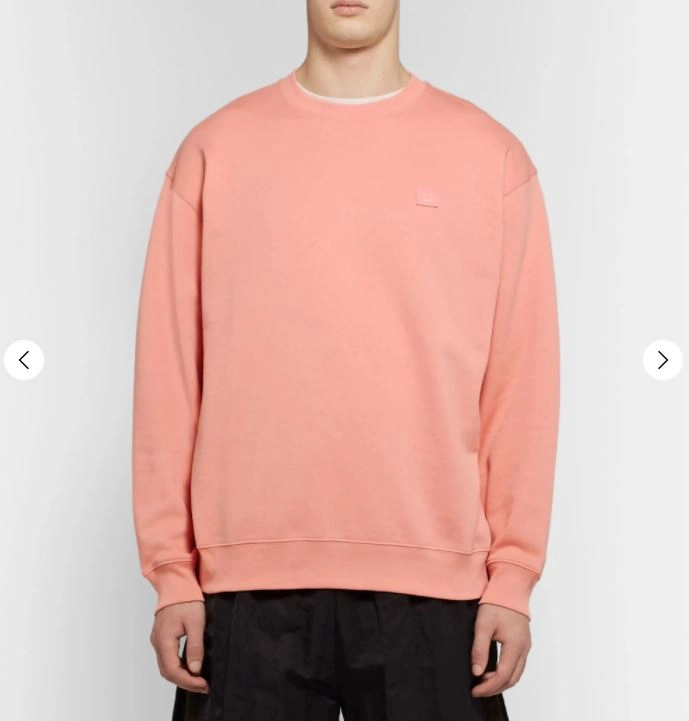 아크네스튜디오 포바 이모지 오버핏 맨투맨 페일 핑크 M 사이즈 105 110 공유 맨투맨 Acne Studios 이미지