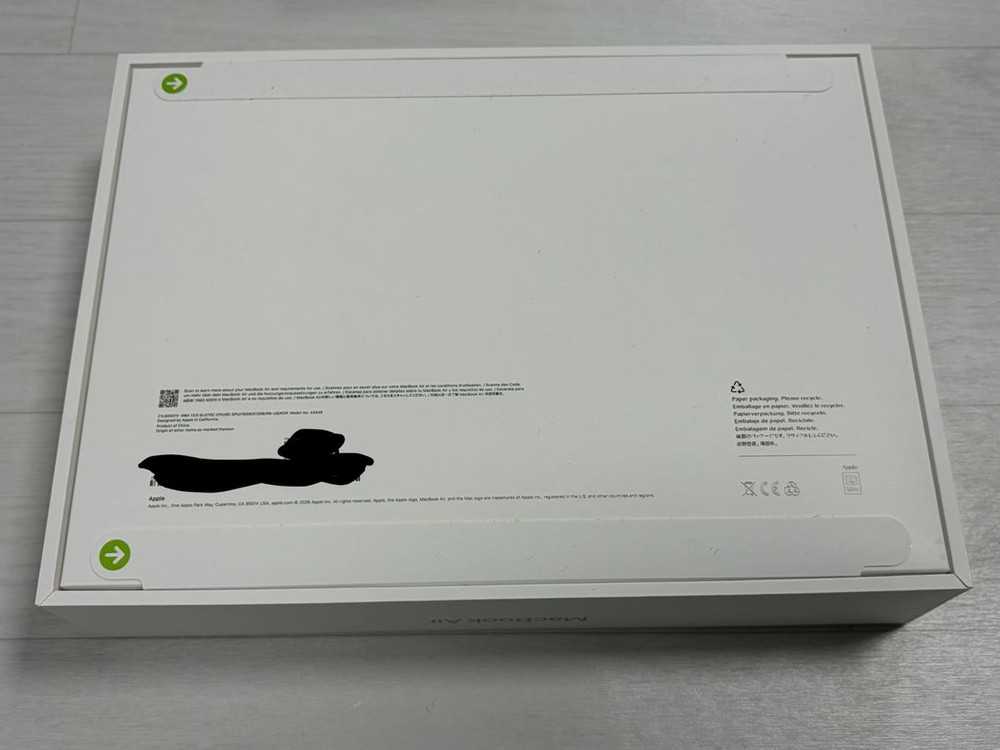 맥북에어 13인치 실버 m5 16기가 램 512기가 영문 키보드 미개봉 새제품 새상품 팝니다 이미지