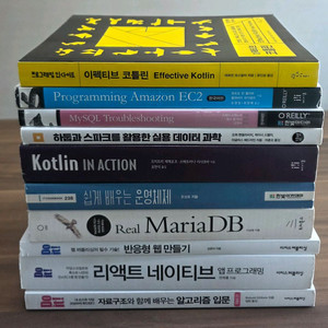 IT 개발 서적 책 10권 모음 (코틀린/MySQL/데이터과학) 이미지