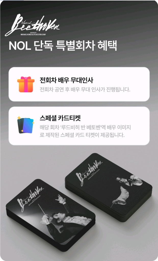 베토벤 1층 2연석 VIP석 박효신 홍광호 못구하신 찐팬님 이미지