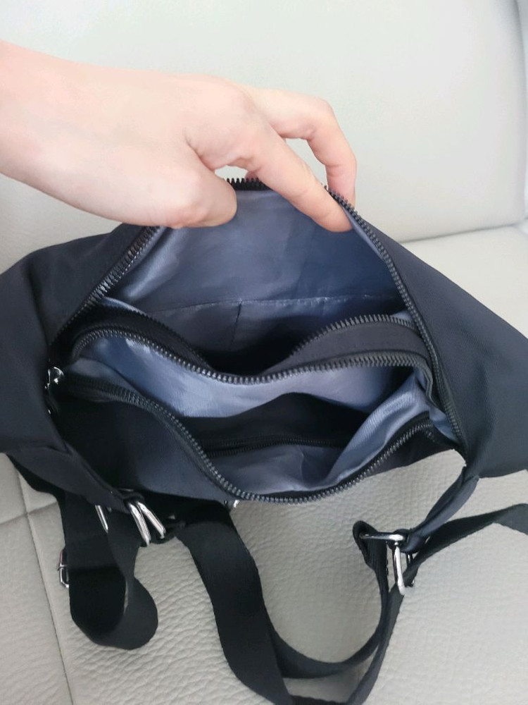 BOBO 블랙 나일론 숄더백/백팩 이미지
