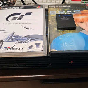 플스2 본체+패드2+메모리카드+게임2 이미지