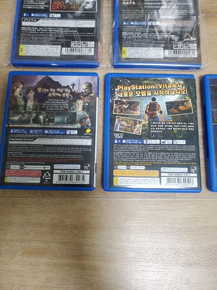 PS VITA비타 게임타이틀 5개 일괄판매 무료배송 (워킹데드1,2, 바이오하자드2, 던전헌터, 언차티드) 이미지