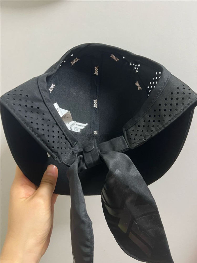 PXG 골프 모자 블랙 리본 포인트 이미지
