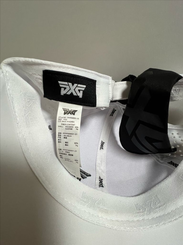 PXG 골프 모자 리본 화이트 이미지