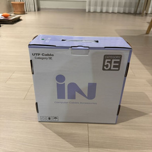 랜케이블 CAT5E UTP 랜선 제작용 케이블 박스1롤 100m, 녹색 이미지