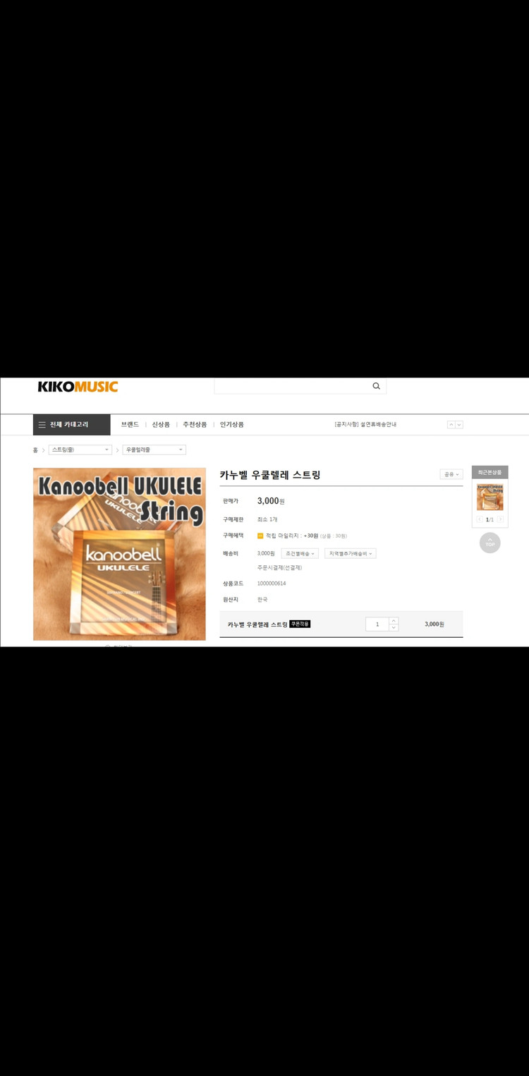 우쿨렐레코드스탬프,스트링,스트랩,피크 새제품 이미지