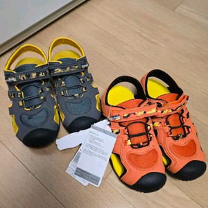 콜핑 여름 아동 샌들 210 오렌지 새것 (190~200) 차콜 키즈 샌들 이미지