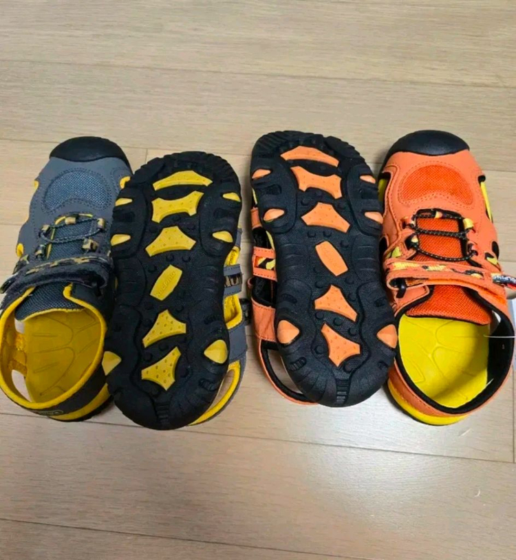 콜핑 여름 아동 샌들 210 오렌지 새것 (190~200) 차콜 키즈 샌들 이미지