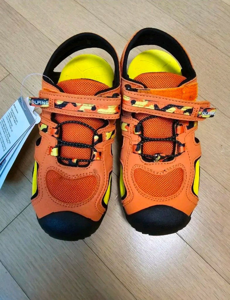 콜핑 여름 아동 샌들 210 오렌지 새것 (190~200) 차콜 키즈 샌들 이미지