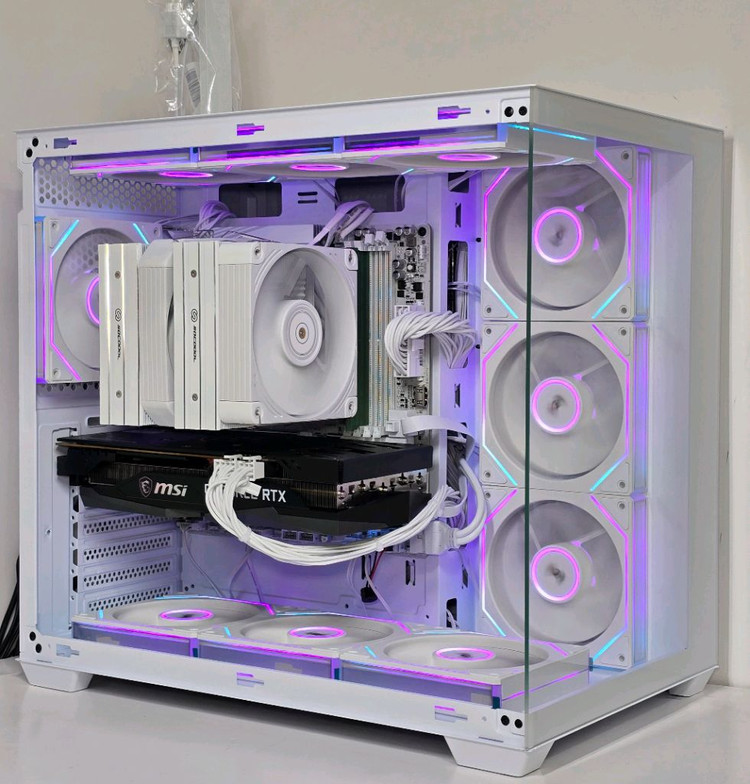 (새제품 반본체 공랭 화이트)9800X3D, 32GB, B850M, 850W GOLD 공랭최강, 방송게이밍컴퓨터본체 이미지