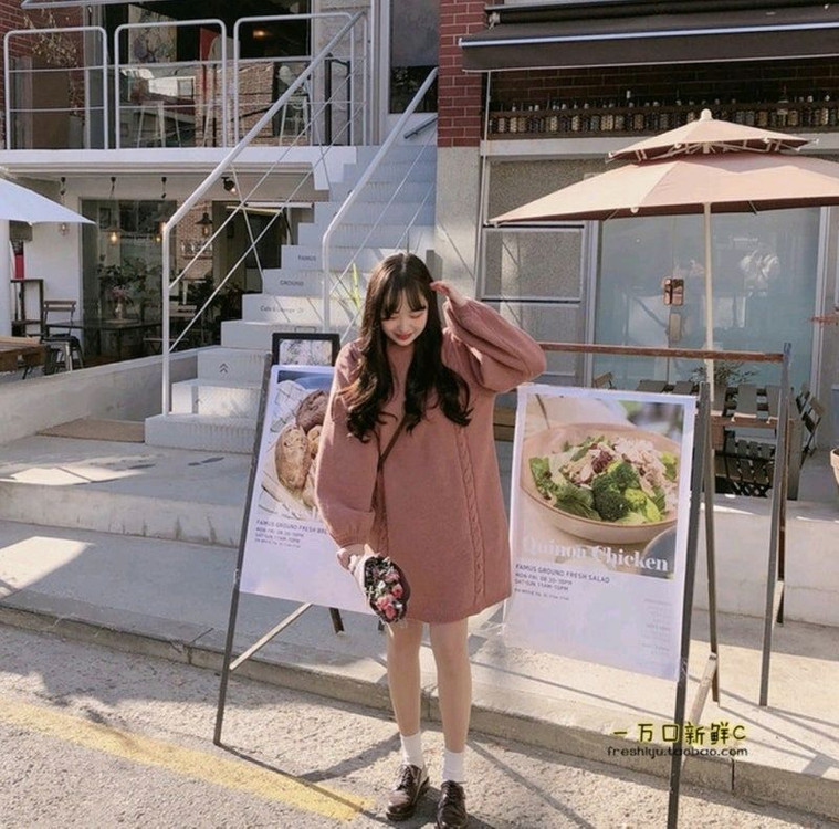 새상품) 수달쌀롱 울 니트 핑크 케이블 원피스 제이블린 파스텔타임 / 베이델리 리리앤코 핫핑 크림치즈마켓 케이클럽 이미지