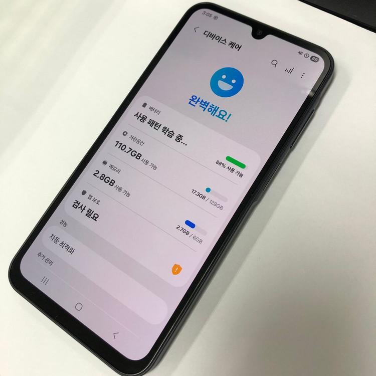 갤럭시 A15 128GB 네이비 SK 무잔상 중고폰 서브폰 효도폰 자녀폰 213344 이미지