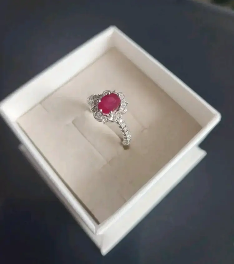 18K, 루비 1.18캐럿, 다이아 총28pcs 반지 이미지